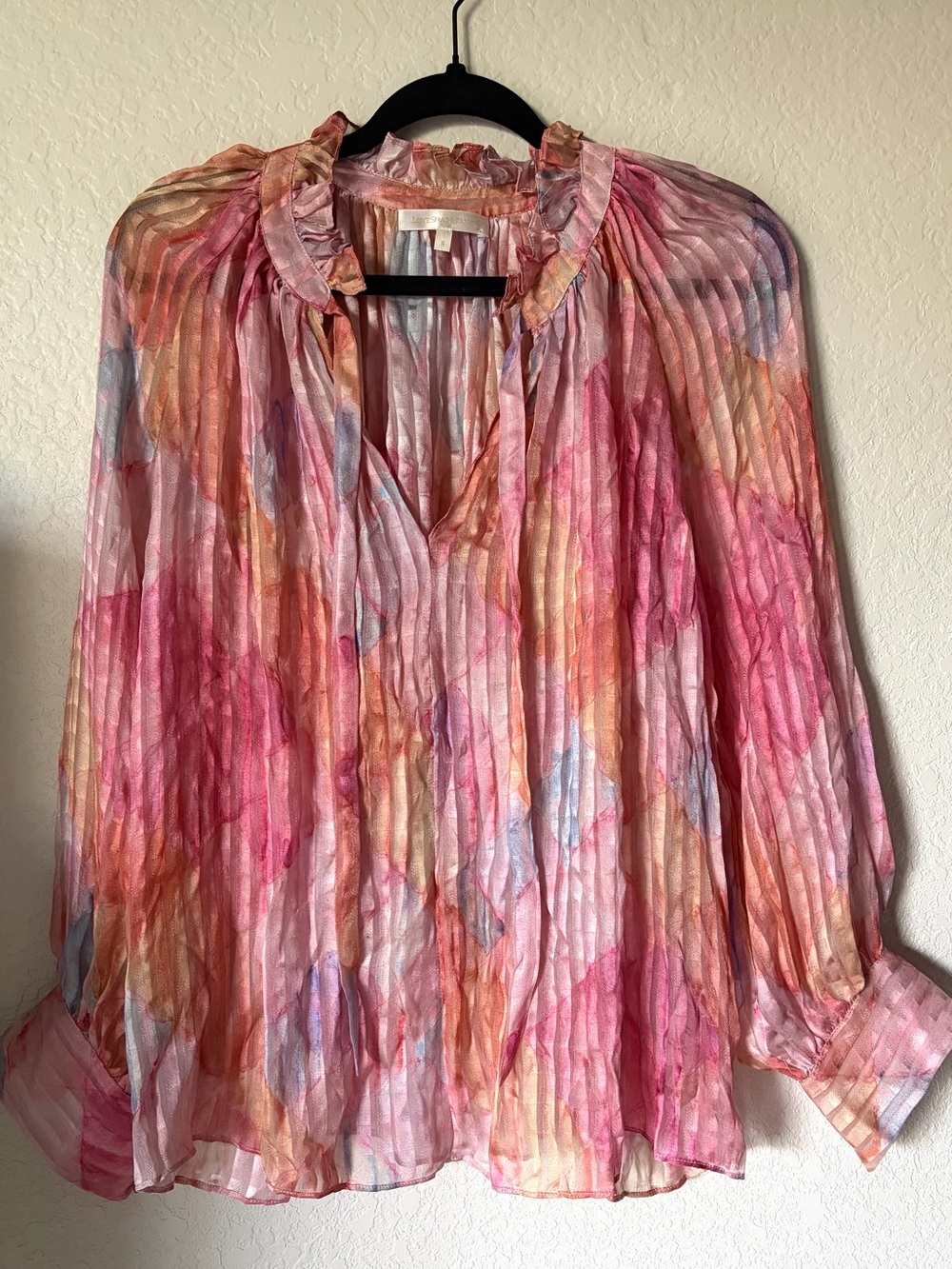 SET of loveshackfancy silk Willow top and Alex midi skirt size small - Picture 2 of 16